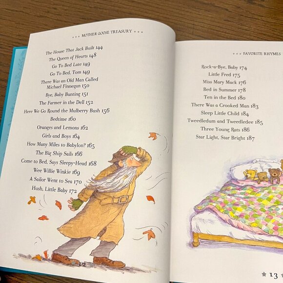 Mother Goose Treasury: Favorite Nursery Rhymes for Children Hardcover - Picture 8 of 8